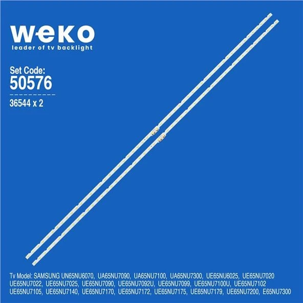 Wkset-5576 36544X2 Aot_65_Nu7100f 2 Adet Led Bar (54Led) (Tvnizi açıp içindeki led barla birebir aynısı olduğunu görmeden almayınız. Sonrasında iade ALMAMAKTAYIZ.) ürün görseli 1
