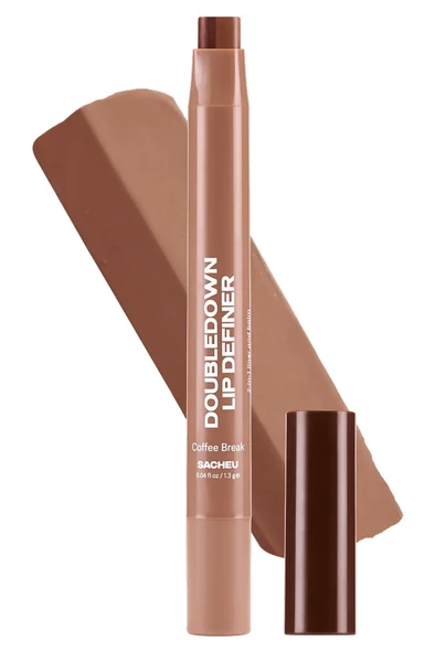Sacheu DoubleDown Lip Definer 2'si 1 Arada Dudak Kalemi ve Balm 04 Coffee Break 1.3GR ürün görseli 1