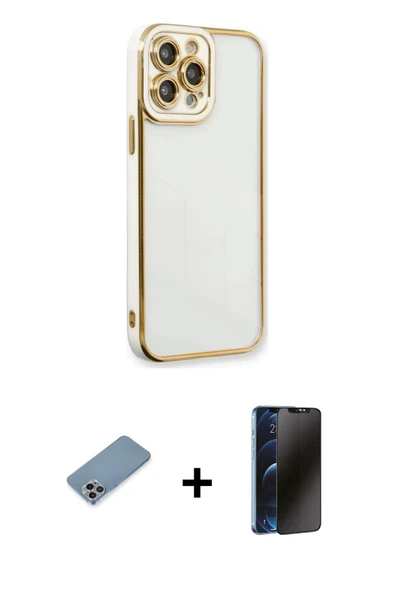MARSİLYAN™- iPhone 13 Pro Max Kılıf Çekirdek Klasik Serisi - Siyah 3D Antistatik Hayalet Cam Ekran Koruyucu + Shine Kame ürün görseli 1