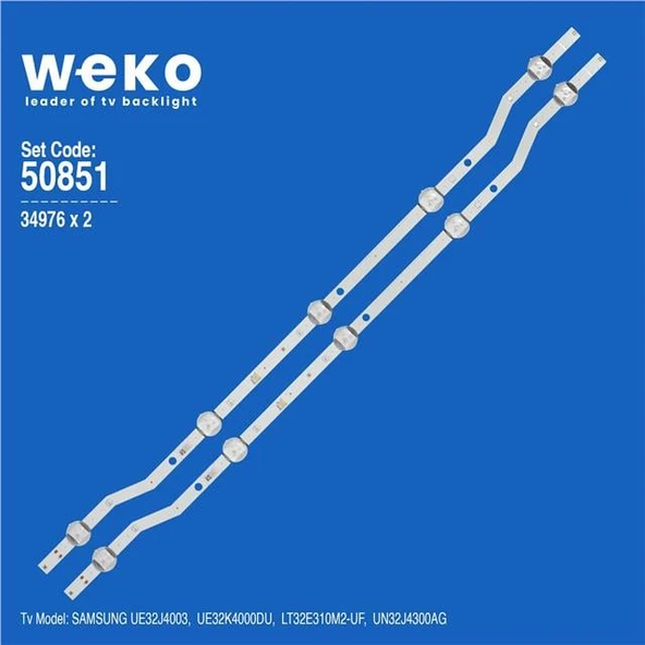 Wkset-5851 34976X2 2015 Svs F-Com 32 Hd L5 Rev1.4 150518  2 Adet Led Bar (5Led) (Tvnizi açıp içindeki led barla birebir aynısı olduğunu görmeden almayınız. Sonrasında iade ALMAMAKTAYIZ.) ürün görseli 1