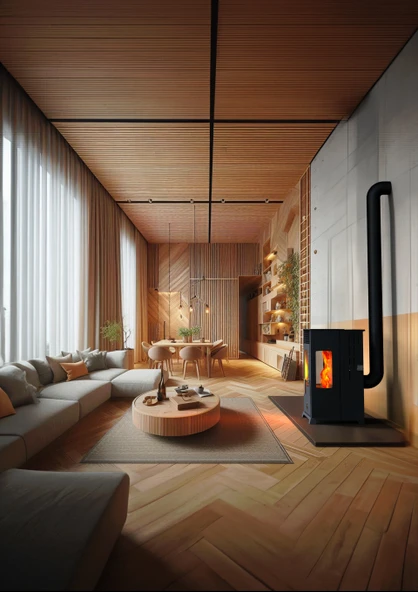 ECO PLUS FAN 8 KW / MANUEL PELET VE ODUN SOBASI / BABA'S STOVE ürün görseli 1