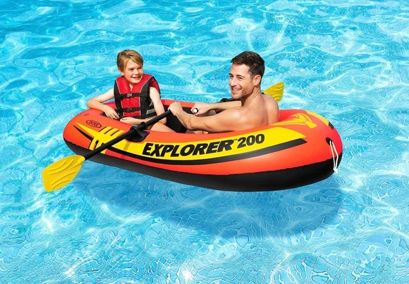 Çift Kişilik Explorer Bot + Kürek + Pompa - 185 x 94 x 41 cm - 58331 - Resim 2