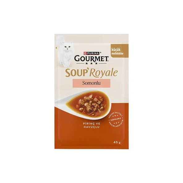 Gourmet Gold Soup Royale Somon Etli Kedi Çorbası 45gr ürün görseli 1