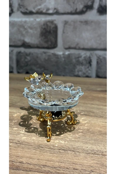 Ozk Atelier Dekoratif Kristal Cam Şeffaf Sunumluk Gold ürün görseli 1