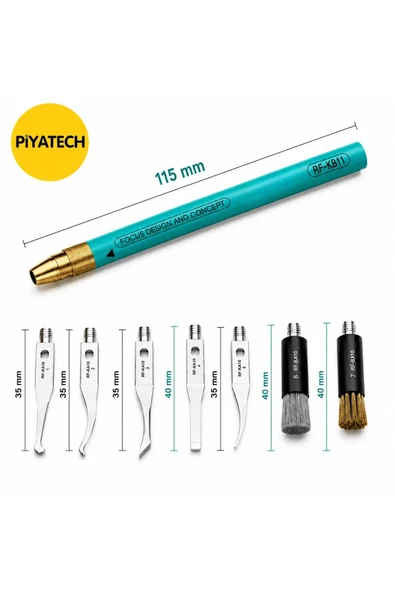 RF-KB11 3D Telefon Anakart Entegre IC Tutkal Temizleme Bıçağı Ve Antistatik Fırça Seti ürün görseli 1