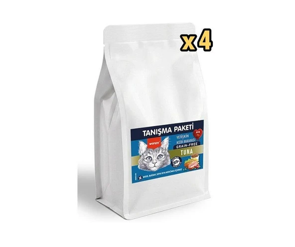 Wanpy Tahılsız Ton Balıklı Yetişkin Kedi Maması 500 gr x 4 Adet ürün görseli 1