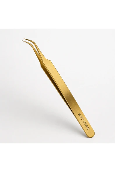 Hassas Eğri Uçlu Profesyonel Cımbız Anti-Manyetik Paslanmaz Çelik 16.5 Cm KGX-T14W ürün görseli 1