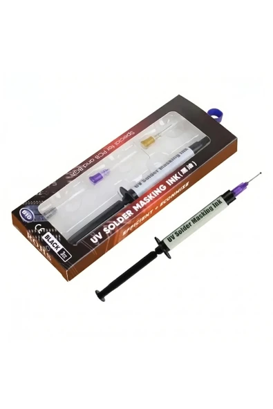 B10 UV Solder Mask 3cc – Işıkla Kürleşen Lehim Maskesi Devre Kartı Yalıtım Bord Boyası (Siyah) ürün görseli 1