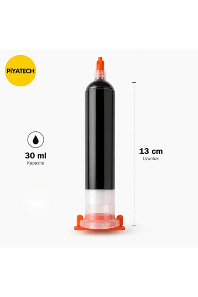 Siyah Çıta Ve Ekran Yapıştırıcısı Telefon Pc Anakart Tamir Şırıngası 30 Ml (3 Adet Hassas Uç Hediyeli) ürün görseli 1