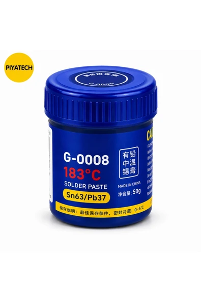 G-0008 183 Derece Sn63/Pb37 Anakart Ve Cep Telefonu Tamiri İçin Krem Lehim Pastası 50 Gram ürün görseli 1