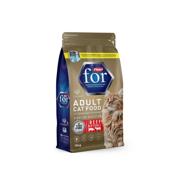 Flexi For Biftekli Yetişkin Kedi Maması 15 Kg ürün görseli 1