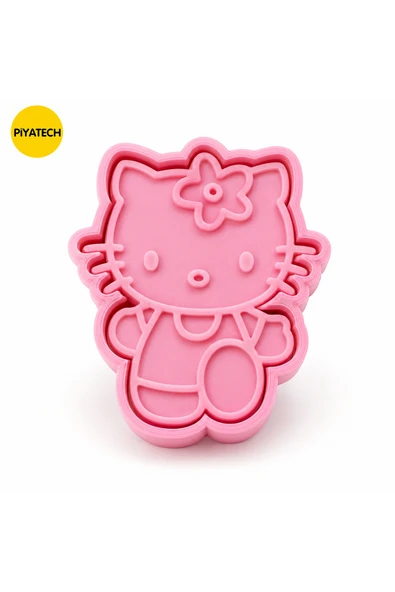 Hello Kitty Tasarımlı 3D Kurabiye Kalıbı Ve Şeker Hamuru Kopat Pasta Süsleme Aparatı ürün görseli 1