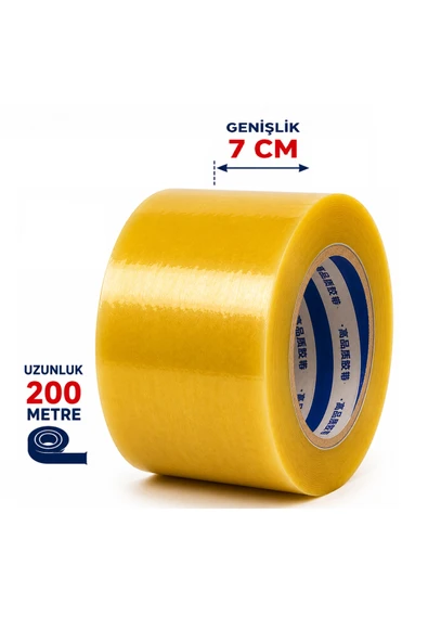 Ekstra Geniş Koli Bandı 7 cm x 200 Metre Uzun Ambalaj Ve Kargo Bandı ürün görseli 1