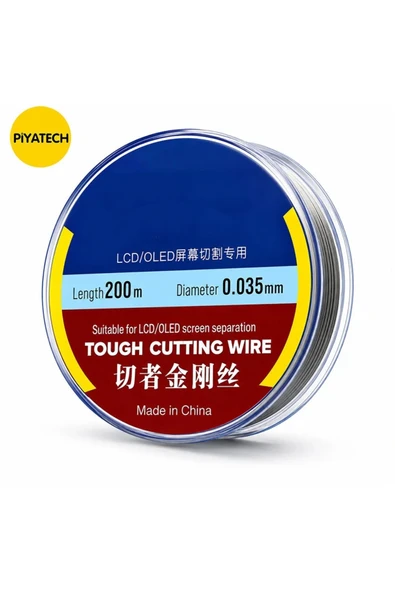 Lcd-Ekran Ayırma Teli - 0.06mm 200 Metre - Steel Çelik Kesme Teli ürün görseli 1