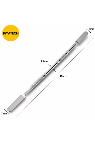 Paslanmaz Çelik Çift Taraflı Mini Spatula Ve Hassas Kazıyıcı Tamir Seti 18 cm ürün görseli 1