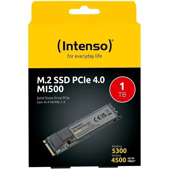 1TB Intenso MI500 Gen.4x4 NVMe 1.4 (3836460) 5300MB-4500MB/s SSD Disk ürün görseli 1