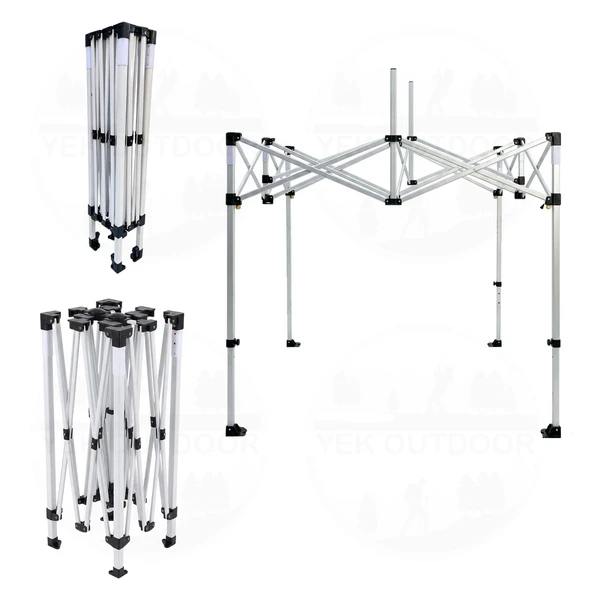 Yek Outdoor Teleskopik 3x2 m Bagaj Boy Otomatik Gazebo İskeleti | Çardak İskeleti ürün görseli 1