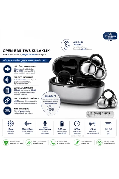 Open-Ear Tws Bluetooth Kulaklık - Resim 2