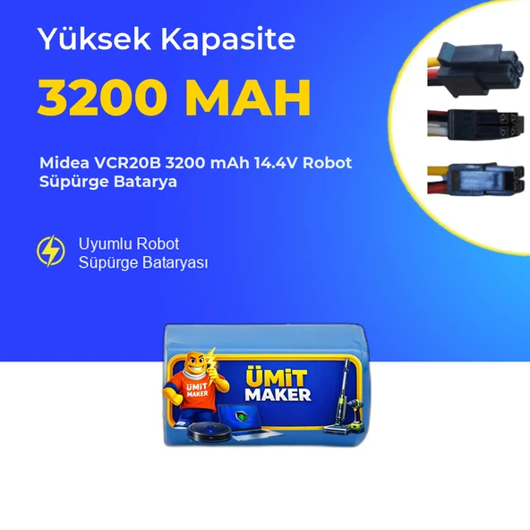 Midea VCR20B 3200 mAh 14.4V Robot Süpürge Batarya ürün görseli 1