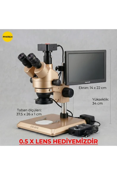 Jiayoudi JYD-5010 Profesyonel Trinoküler Stereo Mikroskop Seti 38MP Dijital Kamera Ve 10.1 İnç Ekranlı Lehim Tamir İstasyonu ürün görseli 1