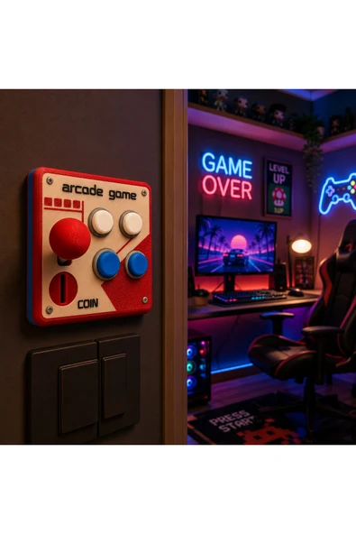 Retro Arcade Işık Anahtarı Kapağı - Resim 3