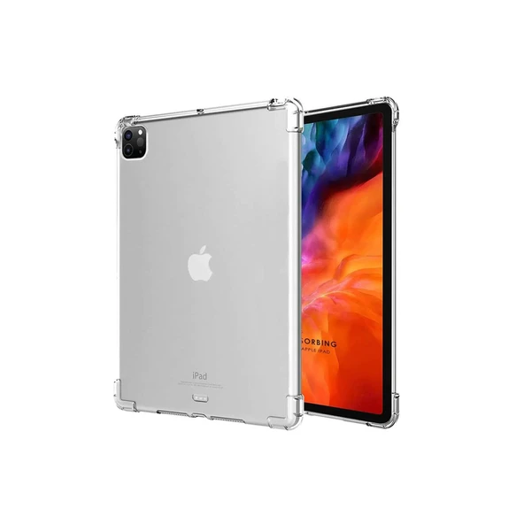 iPad Pro 11 1/2/3/4 Nesiller (2018-2022) ile Uyumlu Köşe Korumalı Şeffaf Esnek Antishock Kılıf ürün görseli 1