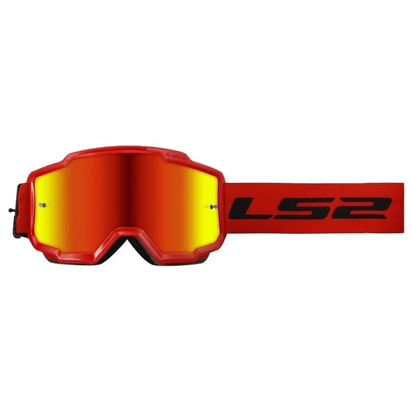 LS2 CHARGER GOGGLES MOTOKROS GÖZLÜK KIRMIZI İRİDYUM CAMLI ORJİNAL ürün görseli 1