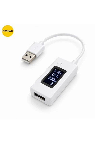 Dijital Led Göstergeli USB Voltmetre Ampermetre Test Cihazı - Akım Ve Voltaj Ölçer ürün görseli 1