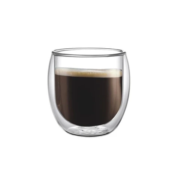 Leggno Vetro Çift Cidarlı Espresso Bardağı 2'li 100 Ml LE-VTR7000DEGL10 ürün görseli 1