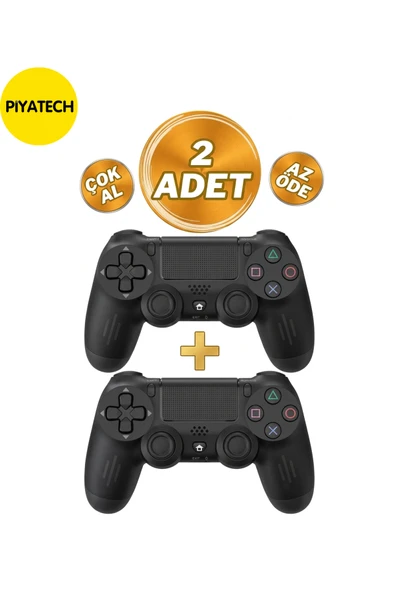 PS4 Uyumlu Kablosuz Oyun Kolu V2 (2'li Paket) – Kesintisiz Oyun Keyfi! ürün görseli 1