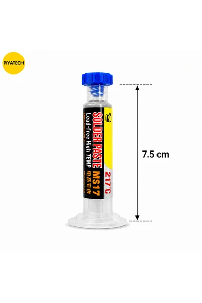Ms17 Kurşunsuz Şırınga Krem Lehim Solder Paste 217 Derece 20g 7.5 Cm ürün görseli 1