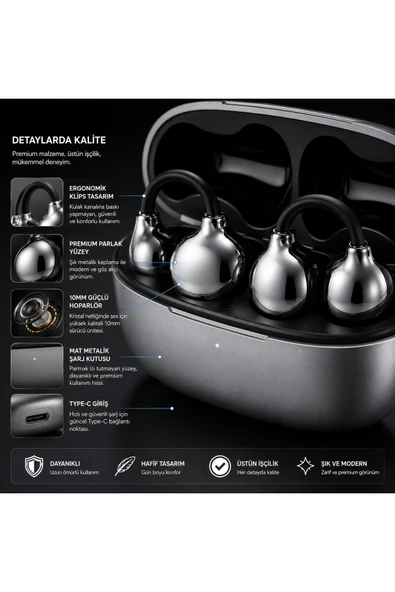 Open-Ear Tws Bluetooth Kulaklık - Resim 4