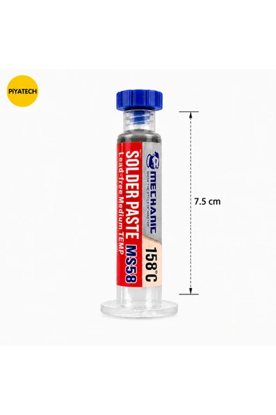 Mechanic MS58 Kurşunsuz Şırınga Krem Lehim Pastası 158°C 20 Gram ürün görseli 1