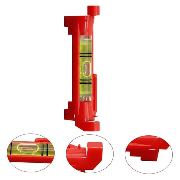 Powermaster Askı Aparatları İçin Asma Tip Kasalı Kırmızı İp Su Terazisi ürün görseli 1
