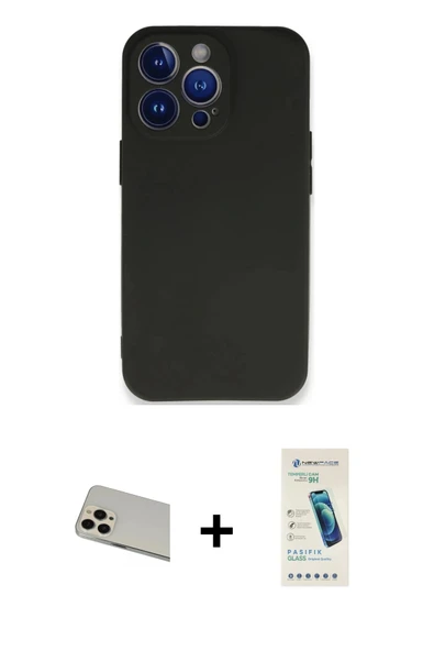 MARSİLYAN™- iPhone 13 Pro Max Kılıf Kozmos Yansıma Özel Seri - Şeffaf Pasifik Cam Ekran Koruyucu + Rainbow Kamera Lens K ürün görseli 1