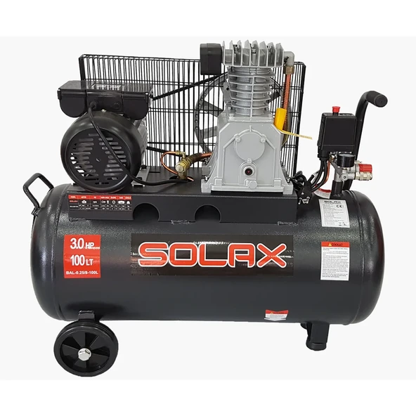 Solax Bal-0,25/8-100 Tekerlekli Hava Kompresörü 100 Litre ürün görseli 1