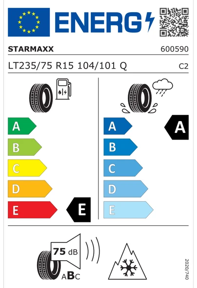 Starmaxx Mountterra A/T 235/75R15 104/101Q M+S 3PMSF RWL 6PR 4x4 4Mevsim Lastiği (Üretim Yılı:2026) ürün görseli 1