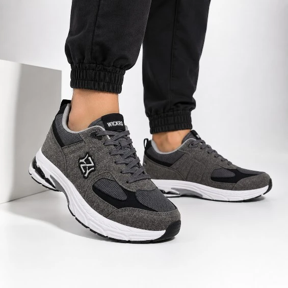 GO TECH ERKEK SNEAKER AYAKKABI GRİ 40-44 ürün görseli 1