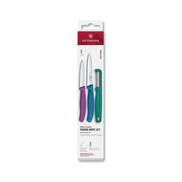 Victorinox Üçlü Bıçak Soyacak Seti 6.7116.33C1 Renkli ürün görseli 1