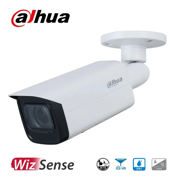 DAHUA IPC-HFW5442T-ASE,  2Mpix, 2,8mm Lens, H265+, Wizmind, 50Mt Gece Görüşü,  IP67, IK10, PoE Metal Kasa Bullet IP Kamera ürün görseli 1