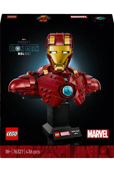 LEGO  ǀ Marvel Iron Man MK4 Büstü 76327 - 18+ Minifigür İçeren Model Yapım Seti (436 Parça) ürün görseli 1