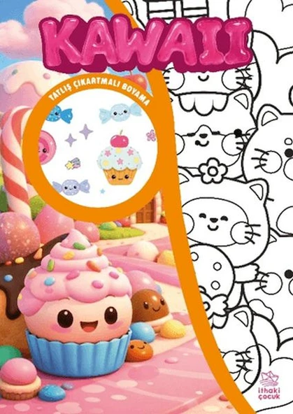 Kawaii Çıkartmalı Boyama Kitabı ürün görseli 1