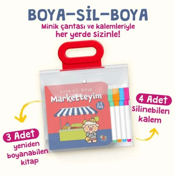 Boya Sil Boya - 2 (Marketteyim - Evdeyim - Parktayım / 2-5 Yaş) ürün görseli 1