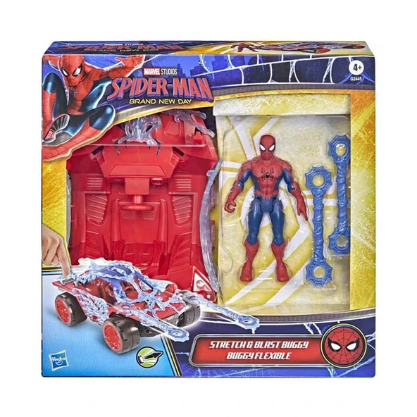 G2445 Spider-Man Actionverse Stretch Figür ve Web Blast Araç - Resim 4