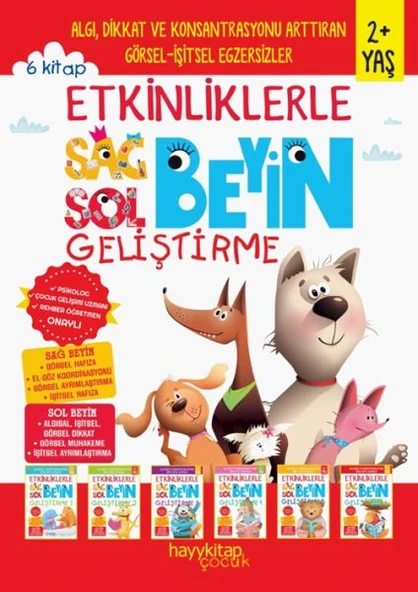 Etkinliklerle Sağ Beyin Sol Beyin Geliştirme (2+ Yaş) 6’lı Set ürün görseli 1