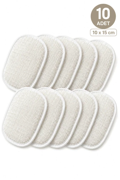10 Adet Tek Kullanımlık Banyo Lifi 10x15 cm Hijyenik El Geçirmeli Duş, Spa, Otel ve Seyahat Lifi ürün görseli 1