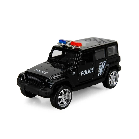 Maxx Wheels Işıklı Polis Jeep Model Arabalar 12 cm - Resim 2