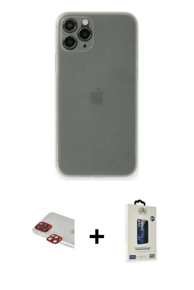 MARSİLYAN™- iPhone 11 Pro Max Kılıf Yadigar Yansıma Serisi - Siyah Bilvis Hayalet Cam Ekran Koruyucu + Pers Alüminyum Ka ürün görseli 1