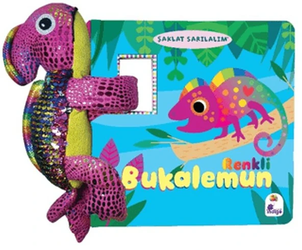 Şaklat Sarılalım - Renkli Bukalemun (Oyuncaklı Kitap) ürün görseli 1