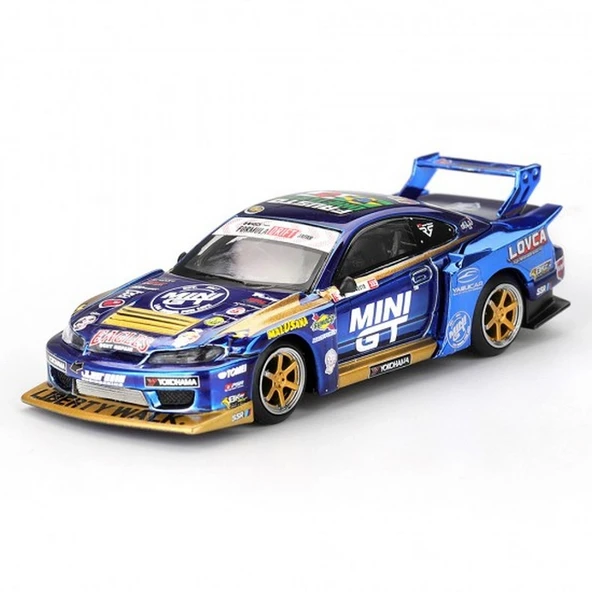 Mini GT 1/64 Nissan LB-Super Silhouette S15 SILVIA Team MINI GT Liberty Walk 2025 Formula Drift ürün görseli 1
